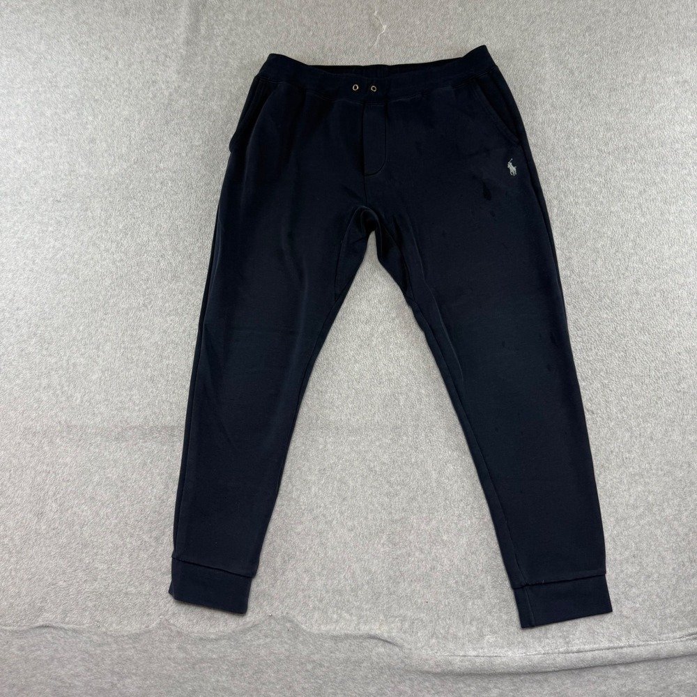 Polo Ralph Lauren Joggers Mens M Navy Blue Cuffed Pony Logo Sweatpants